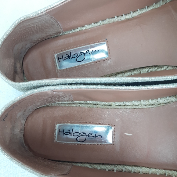 HALOGEN GOLD LEATHER ESPADRILLES - Picture 14 of 16